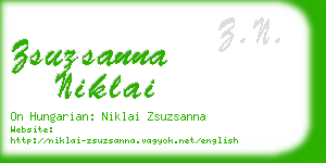 zsuzsanna niklai business card